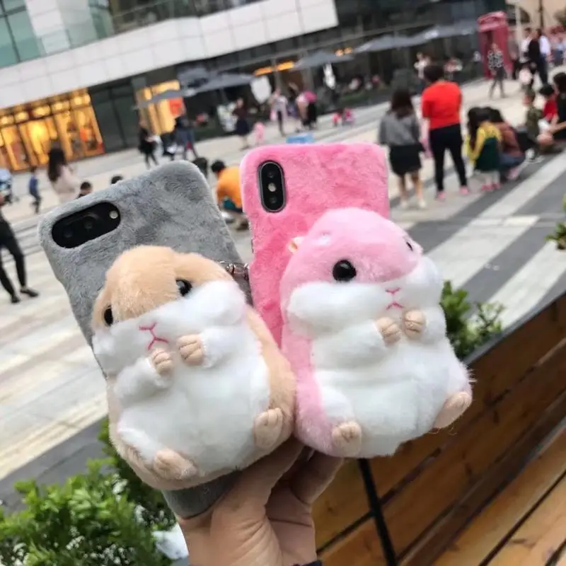 Меховой чехол Hamst для Iphone 11 Pro Max 11pro XS 8plus 7 6 S милый пушистый теплый пушистый чехол для телефона для Iphone XR XS MAX SE 5S