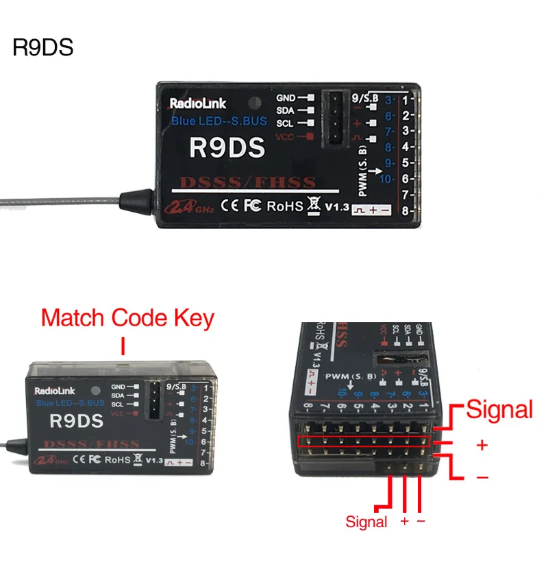 Радиоприемник RadioLink R12DS R6DS R9DS 2 4G сигнал для AT10 AT10II RC дистанционного управления