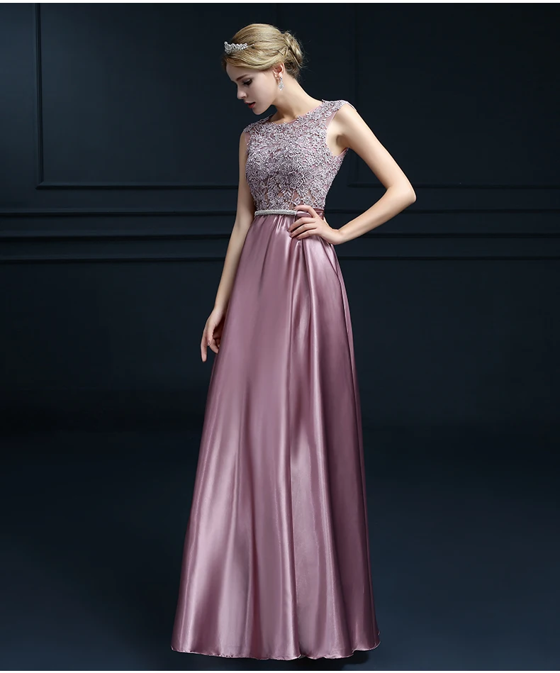 Vestido De festa casamento, Новое кружевное платье с открытой спиной, линия Румяна розового, золотого и серебряного цветов Королевский синий цвет Длинные платья подружек невесты элегантные damigella