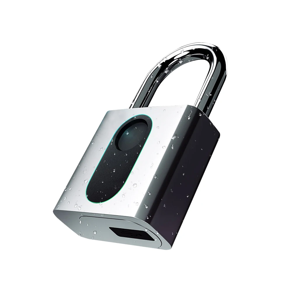 USB Перезаряжаемый смарт замок без ключа с защитой от отпечатков пальцев IP66
