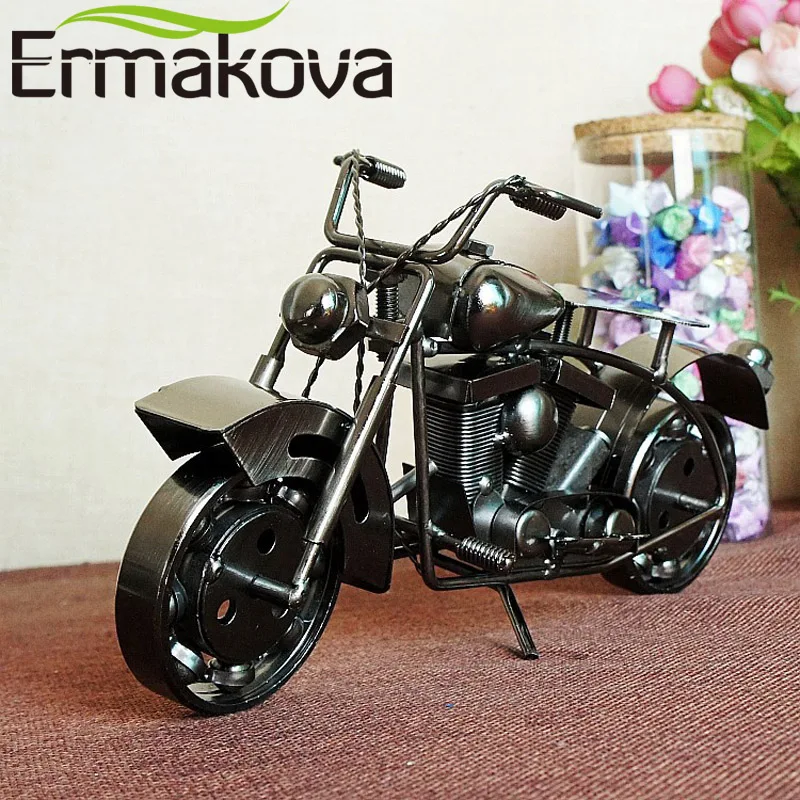 ERMAKOVA 26 см (10 2 &quot) винтажный металлический мотоцикл модель ручной работы Тяжелый