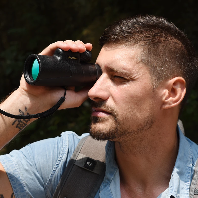 

High Quality 10x42 Monocular Telescope Optical Nitrogen-filled Waterproof FMC Multilayer Green Film for Outdoor Watching Hunting