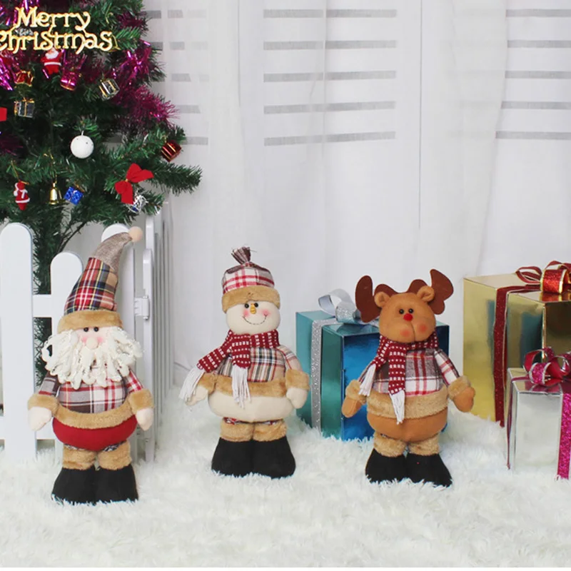 1 шт. лидер продаж Искусственный Санта-Клаус снеговик олень кукла Рождественское
