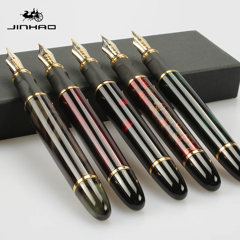 Ручка перьевая JINHAO X Iraurita полностью Металлическая Золотая Роскошная карандаш с
