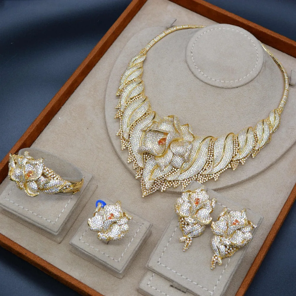 4 шт./комплект серьги и кольцо в форме листа|Ювелирные наборы| |