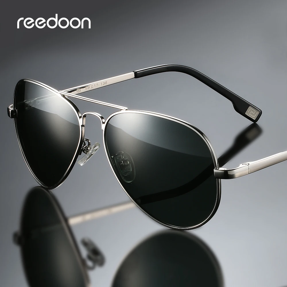Поляризованные солнцезащитные очки Reedoon с HD линзами UV400 металлическая оправа