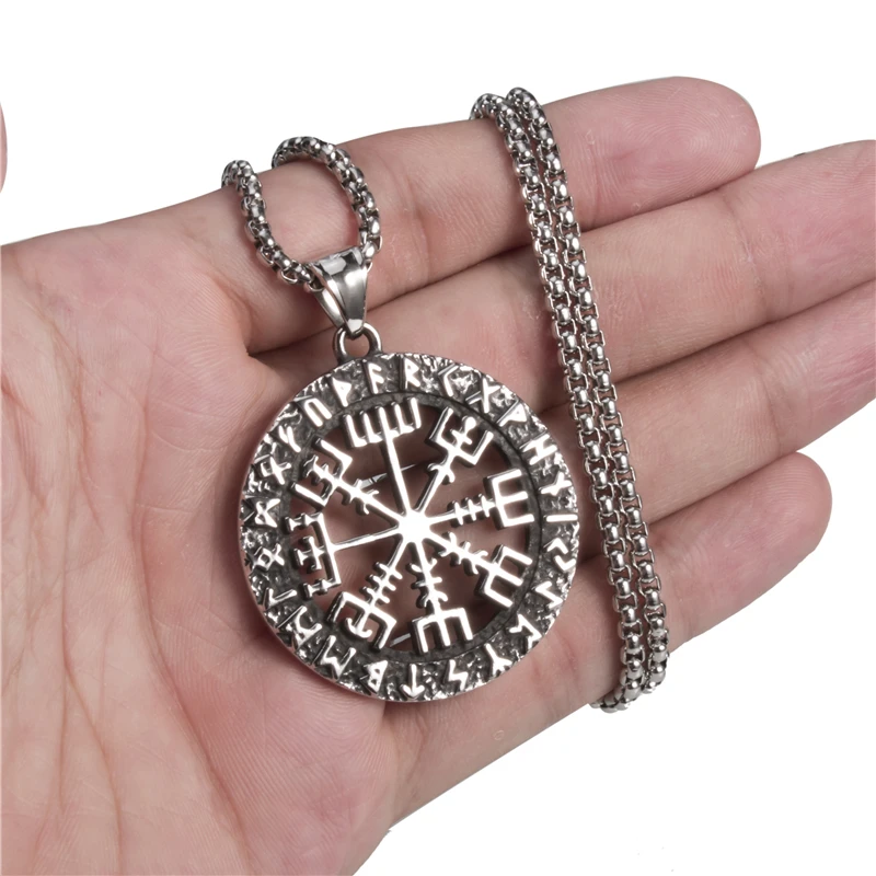 Мужская цепочка Elfasio из нержавеющей стали модель викингов Valknut пиратское колье