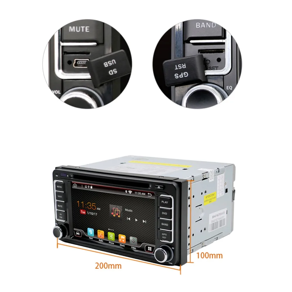 2G 32G 4 ядра 800*480 Экран 2 Din Android 7 1 автомобильный DVD для Toyota Rav4 Аудио Видео Стерео gps