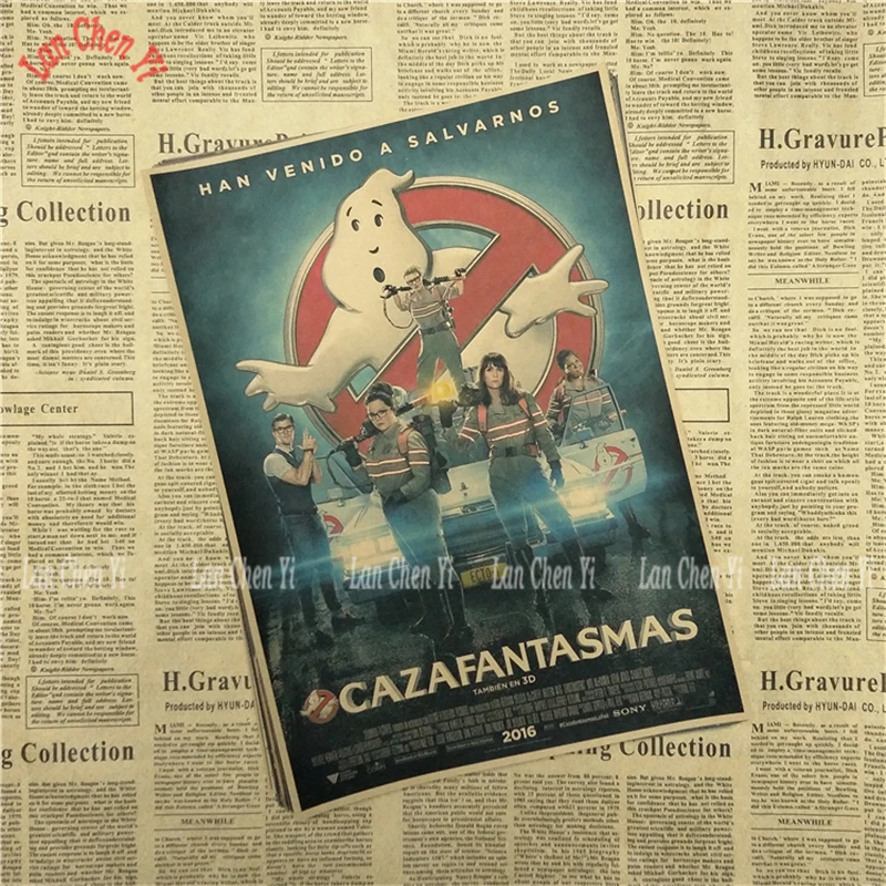 Крафт бумага с принтом привлекающих призраков четкое изображение