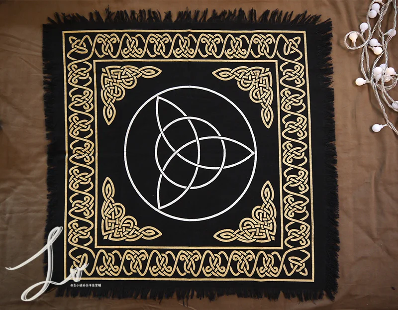 Новинка 60x60 см алтарь Таро ткань настольная игра карты скатерть хлопок Wicca