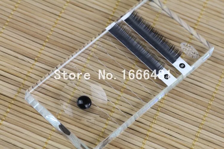 

2pcs Rectangle-shaped Eyelash Glue Glass Holder False Eyelash Extension Crystal Glass Glue Pallet Free Shipping