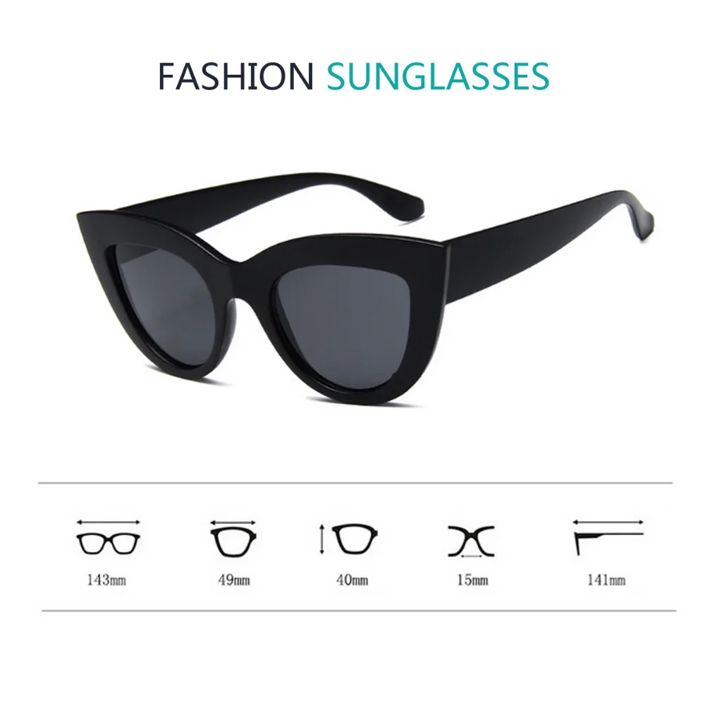 Женские солнцезащитные очки кошачий глаз розового и золотистого цвета с розовым