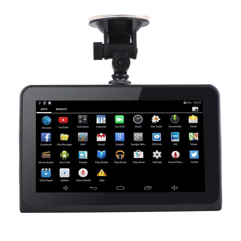 7-дюймовая GPS-навигация Android DVR-видеокамера 16 ГБ Allwinner A33 Quad Core 4 CPU Радар-детектор заднего вида C on.