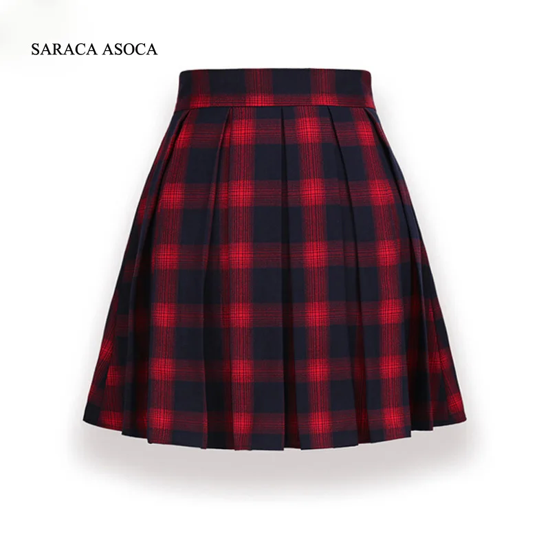 Новая весенне осенняя Женская винтажная Студенческая клетчатая юбка модная
