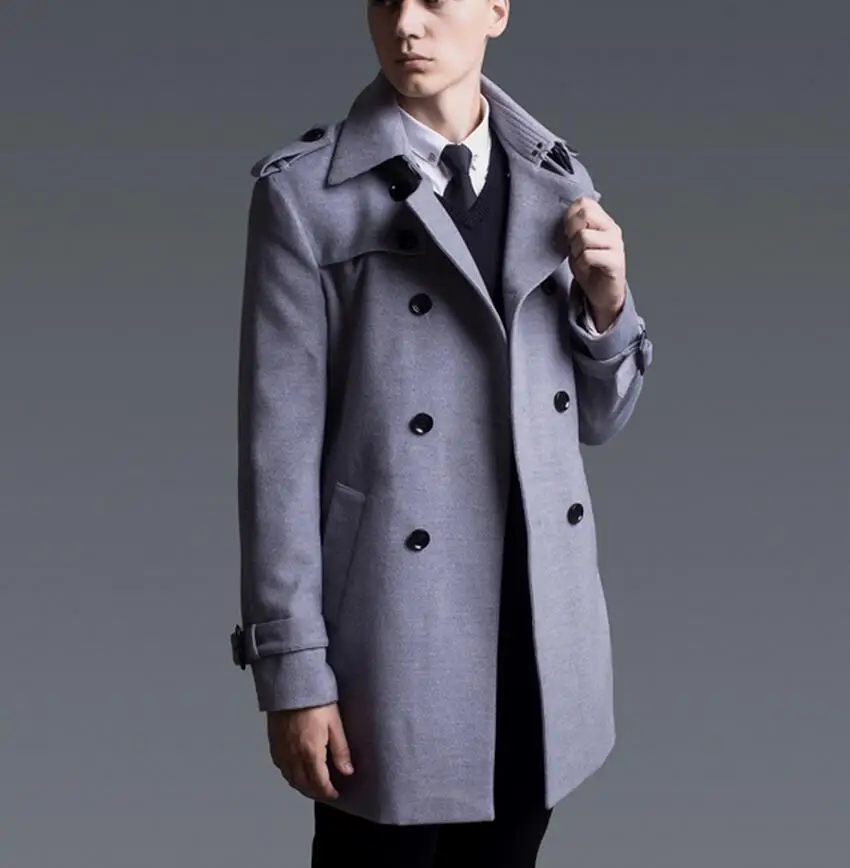 Бесплатная доставка Европейская и американская мода осенне-зимнее двубортное