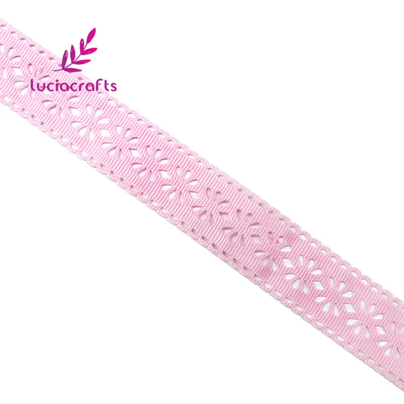 Lucia crafts 2y/7y с фокусным расстоянием 25 мм выдалбливают Стиль Grosgrain ленты DIY Швейные отделка Ленточные ручной работы материалы украшения P0502
