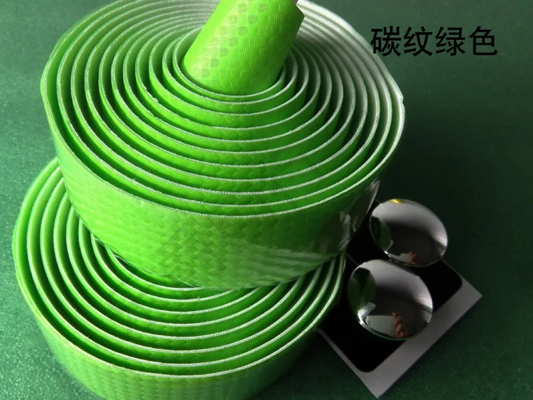 Green Новинка, высокое качество, для велоспорта, для шоссейного велосипеда, для спорта, для велосипеда, пробковая лента на руль, черный+ 2 бар, вилка из углеродного волокна, ремень FZE020 - Цвет: Green