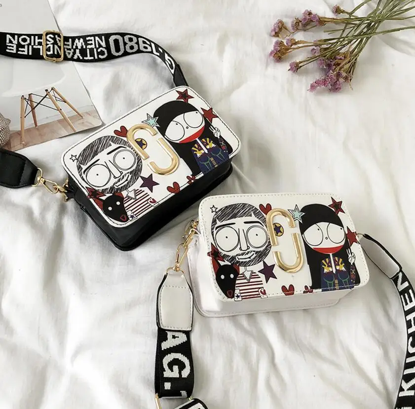 Модная мультяшная Женская сумочка с граффити мини сумка через плечо женские