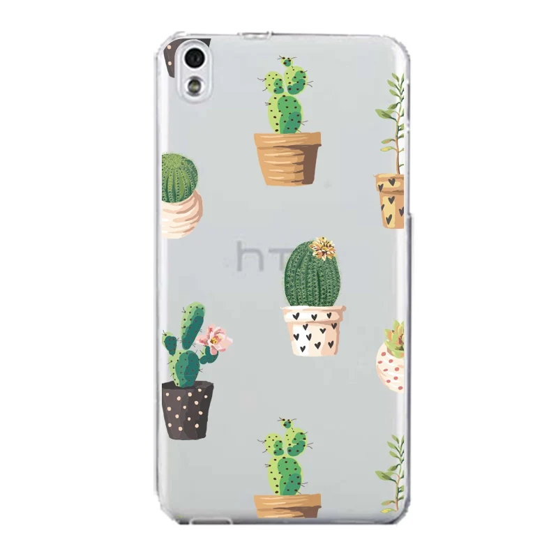 Dinasour Soft Clear TPU Phone Case For HTC D820 M8 M9 A9 Chicken Printed Lemon Fundas Cactus Coque Silicone Cover Free Shipping | Мобильные