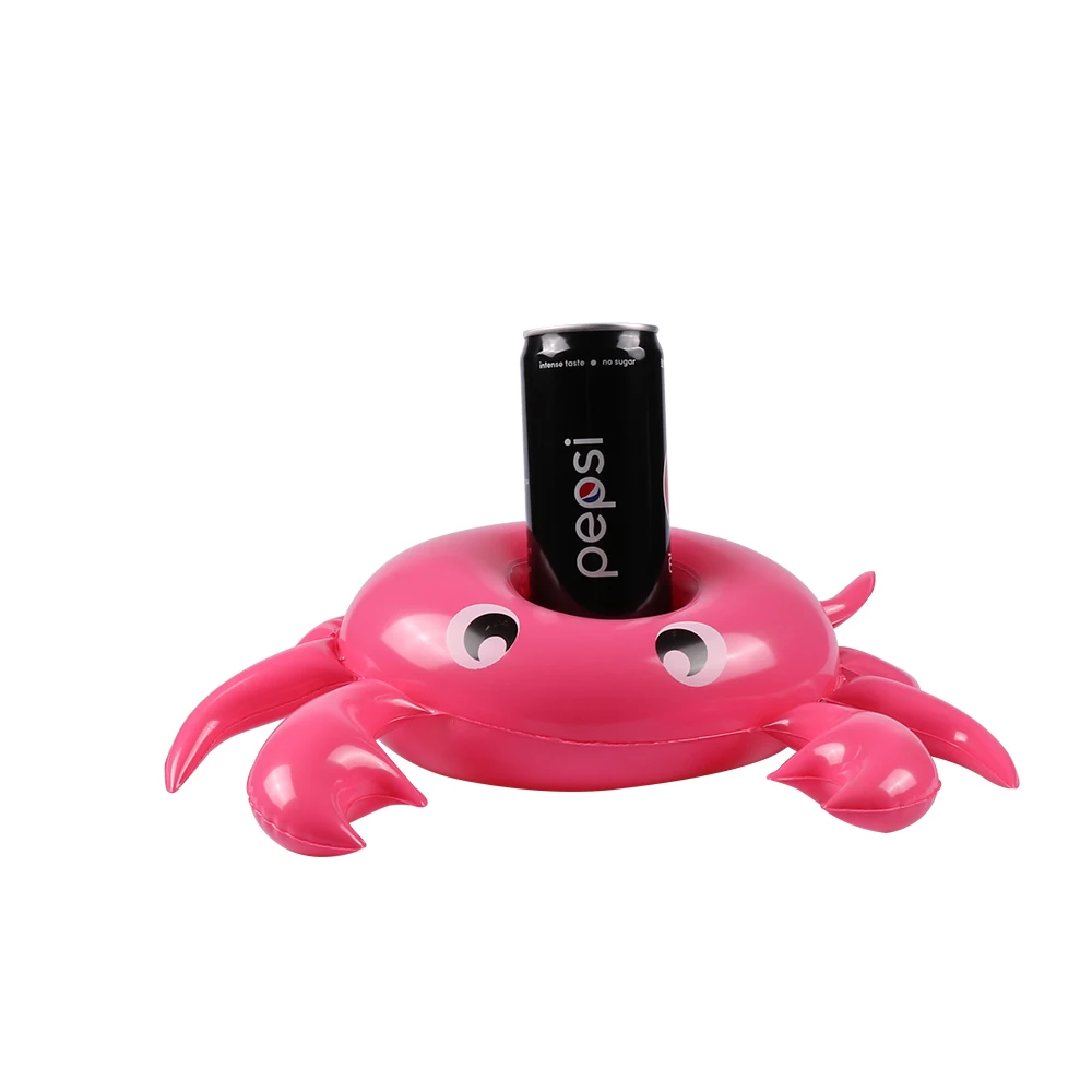 crab Розовый поплавок для бассейна фламинго, держатель для напитков, надувной плавающий плавательный бассейн ming, летние пляжные вечерние стаканчики для плавания для девочек - Цвет: crab