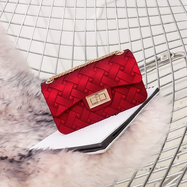 04 Red Новые известные сумки, известный бренд, кожаные сумки-мессенджеры, роскошная сумка на плечо, стеганая дизайнерская женская сумка, винтажная маленькая Желейная сумка - Цвет: 04 Red