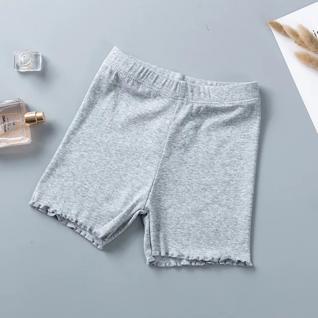 Grey Хлопок, безопасные штаны для девочек Детские короткие штаны наивысшего качества, нижнее белье детские летние милые шорты под брюки для От 3 до 11 лет - Цвет: Grey