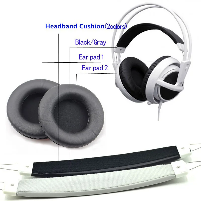 SHELKEE аудио замена амбушюры запасные части+ оголовье подушки для Steelseries Siberia V1/V2/V3 Игровые наушники