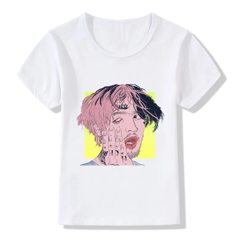 Детские футболки Rip Lil Peep Rapper Design детская музыкальная повседневная одежда топы