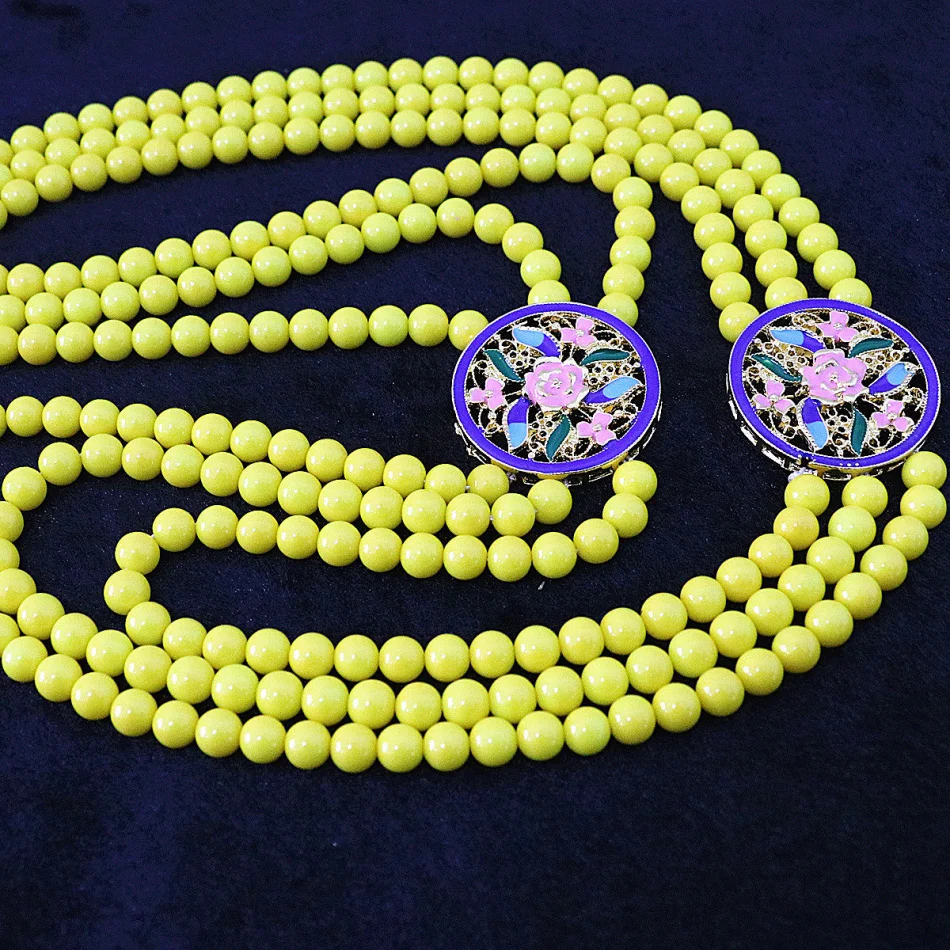 10 видов цветов 6 мм Shell Имитация жемчуга круглые бусины 3 ряда Уникальный