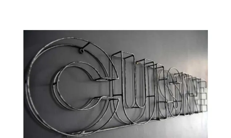 Железная буква ручной работы черная матовая комбинация сделай сам A B C D E 26