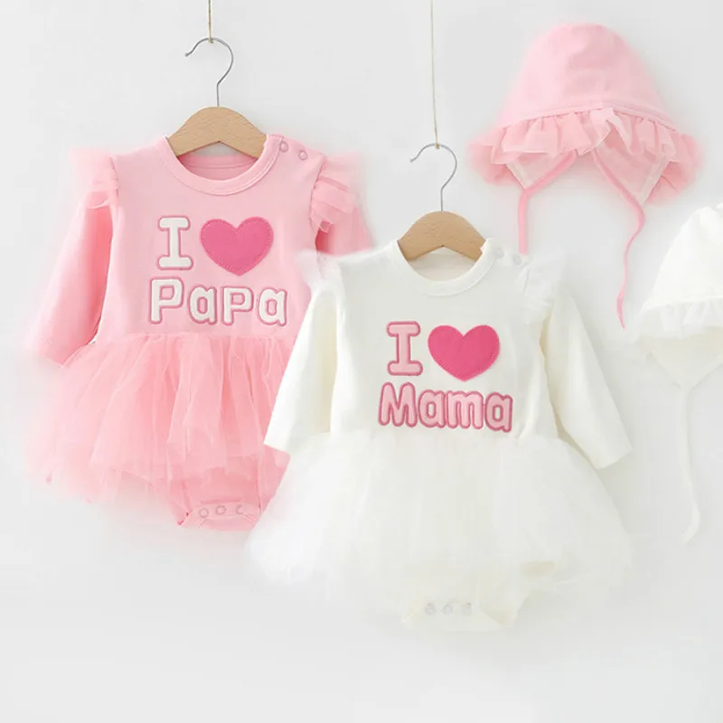 Платье принцессы I love mama & papa для маленьких девочек хлопковые милые платья