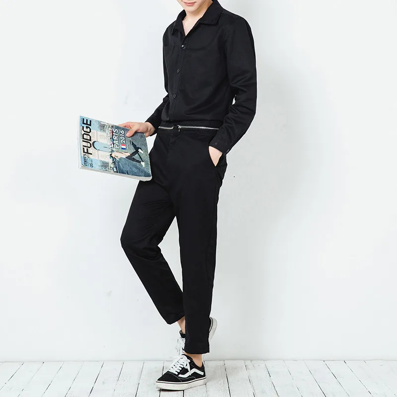 Новинка 2017 Мужская одежда мужской модный повседневный комбинезон облегающий