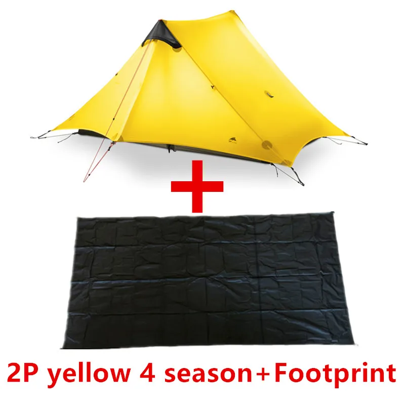 2P yellow 4 season B 3F UL GEAR LanShan 2 Tent Oudoor Ultralight Camping 15D Silnylon 1 Person 2 Person Tent 3 Season Tent Winter 4 Season Tent - Цвет: 2P yellow 4 season B