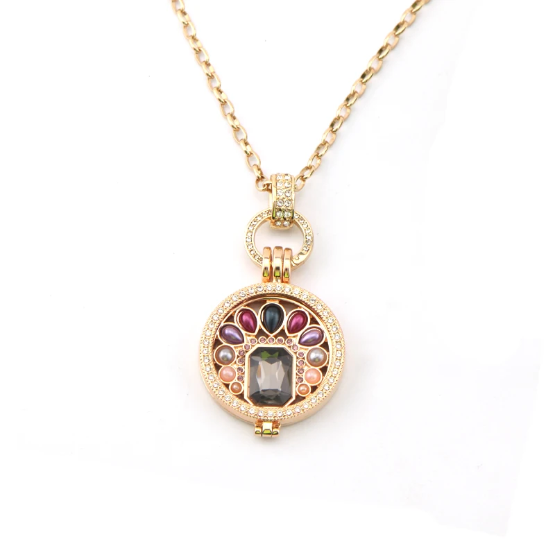 Ювелирные изделия Somsoar Золотое сердце клодаг с полностью хрустальным 33 мм