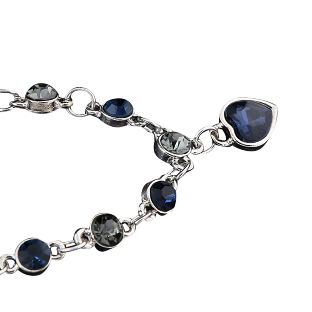 2018 новый австрийский горный хрусталь браслеты с сердечками Регулируемый звено