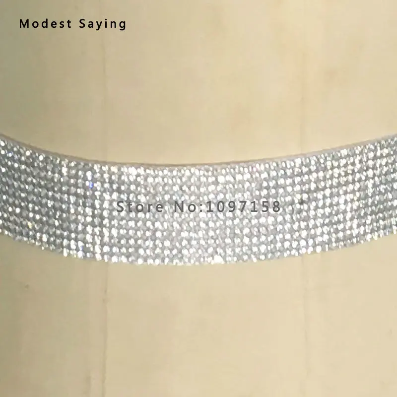 Очаровательные серебряные блестящие хрустальные свадебные Ремни с бисером 2017