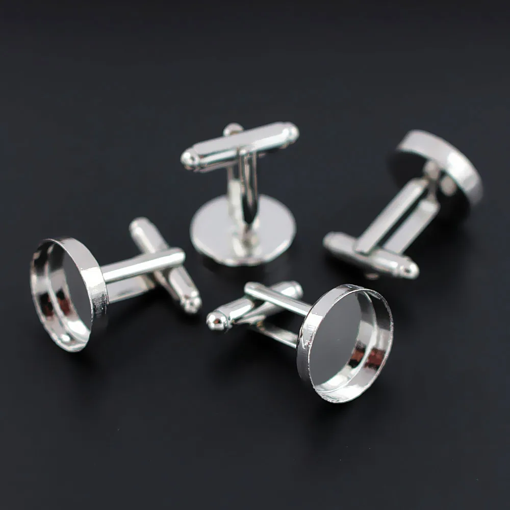 Круглые Основы с имитацией родиевого покрытия чашки глубокой стенкой кабошон