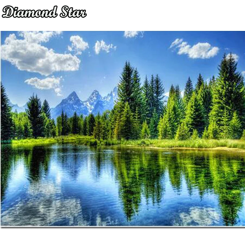 

Полный квадратный алмаз 5D DIY Алмазная картина "лес" вышивка крестиком горный хрусталь мозаичная декоративная картина подарок