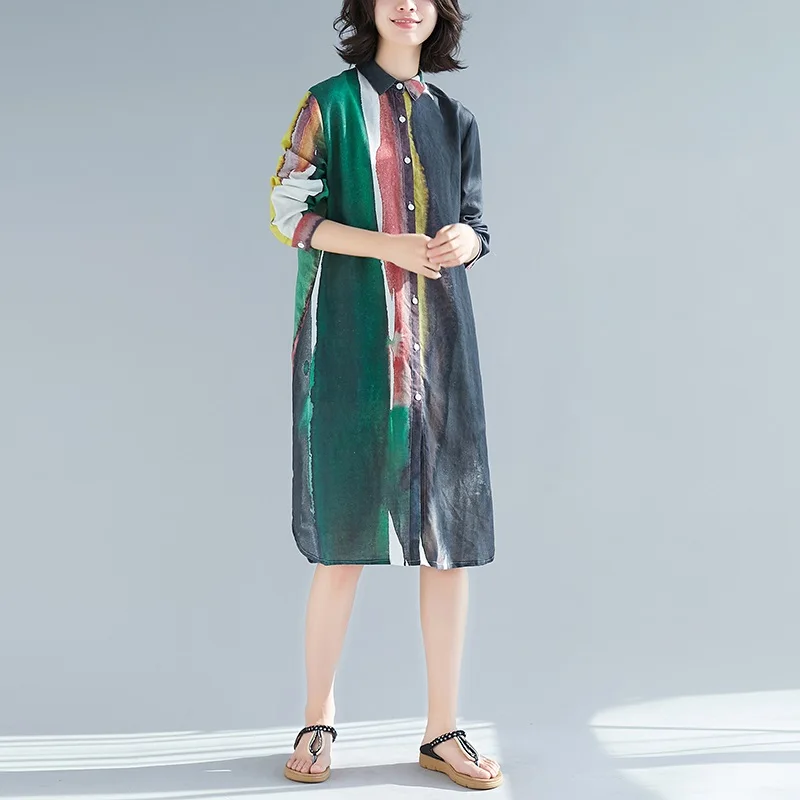 Весенне-летние винтажные корейские большие размеры повседневные свободные