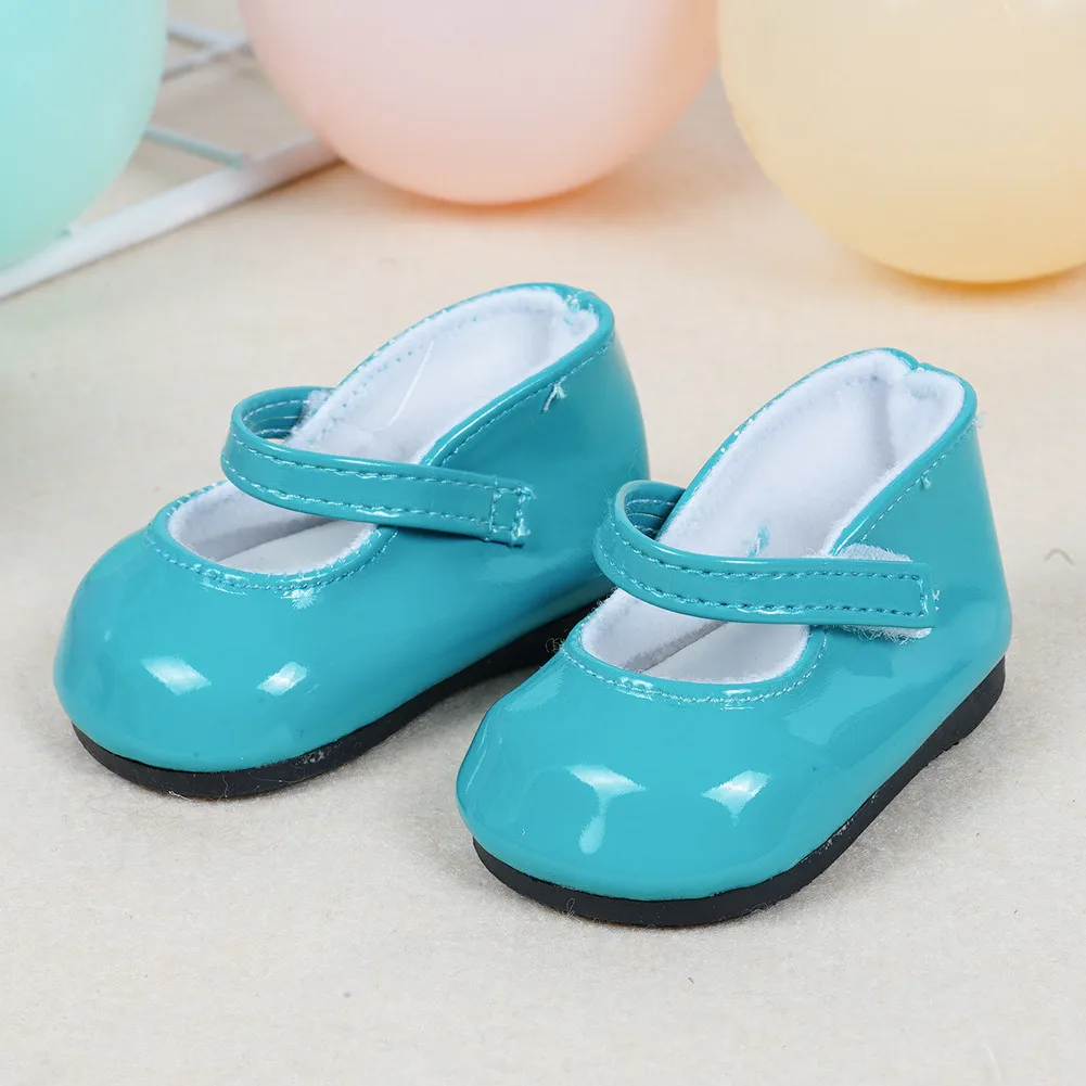 

Dongzhur Blue Dress Leather Shoes 18" Doll Shoes Accessories Handmade 18 Inch Doll Shoes Baby Toy Dropship