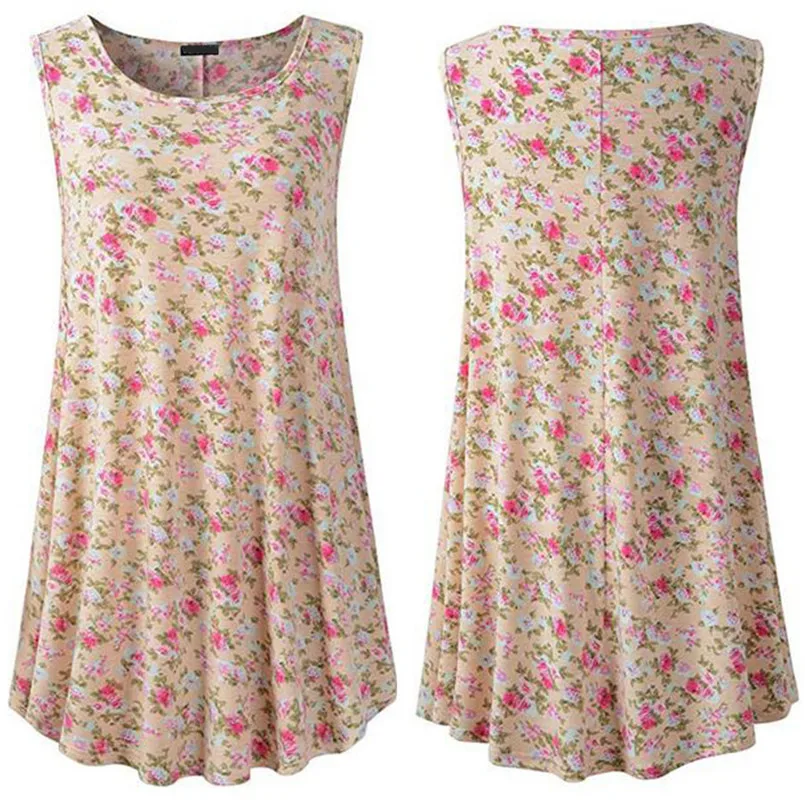 Летнее платье женское сексуальное модное без рукавов с диким принтом 2019