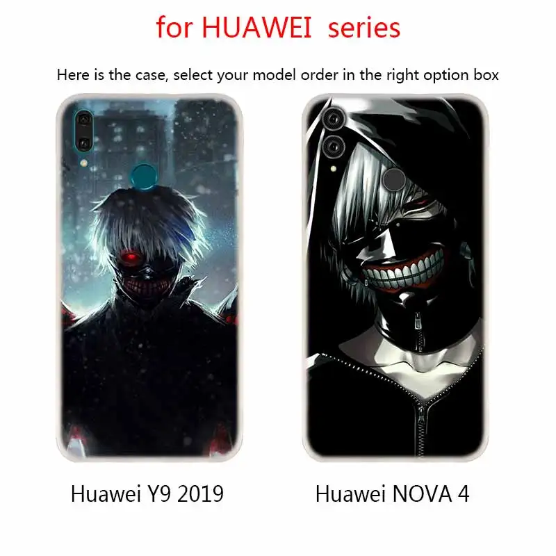 Аниме Tokyo Ghoul Мягкий силиконовый чехол для Huawei Mate 10 Lite 20 Pro 20X S Y5 2017 Y9 2018 2019 NOVA 3 3i 4