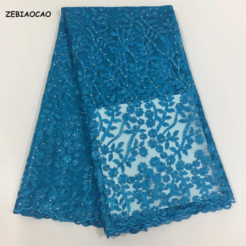 ZEBIAOCAO African lace fabric tulle High quality fashion for wedding dress 5 yards/lot | Дом и сад