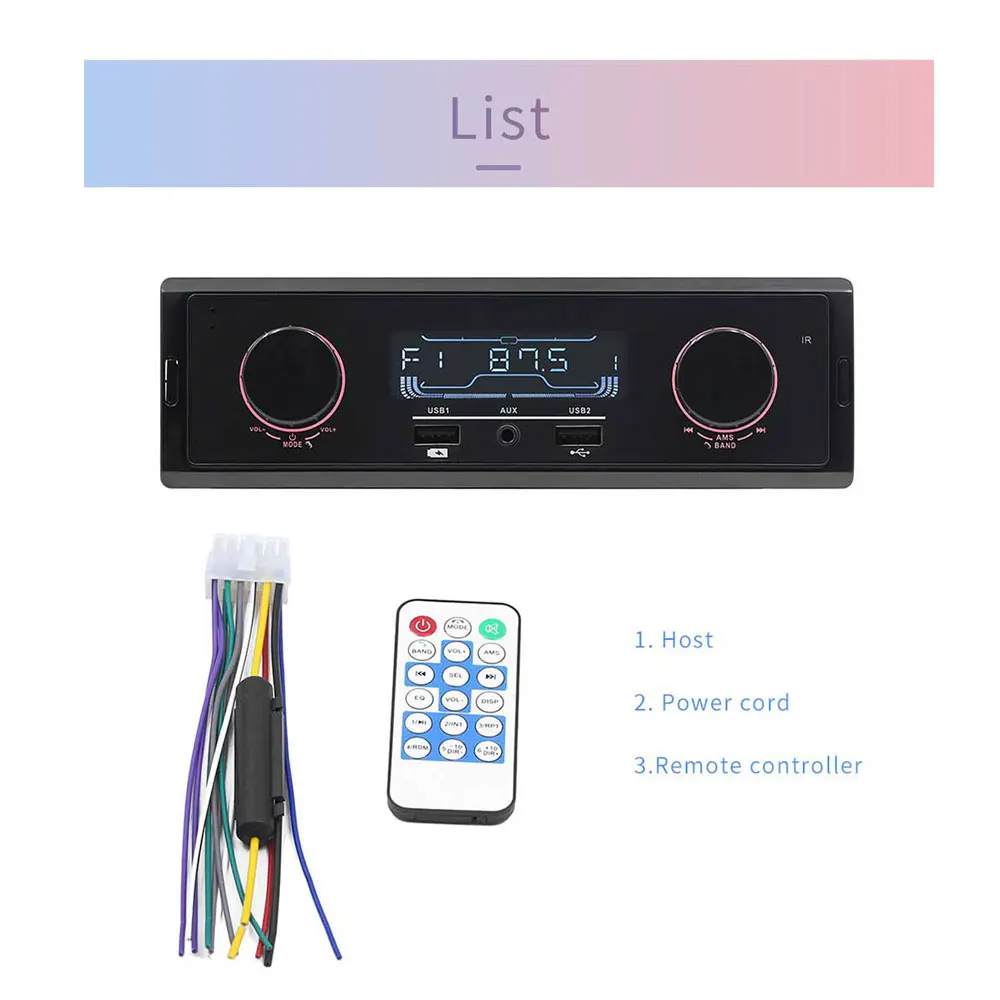 Автомобильный MP3-плеер AMPrime 1 Din fm-радио тюнер 2 5 дюймов большой светодиодный
