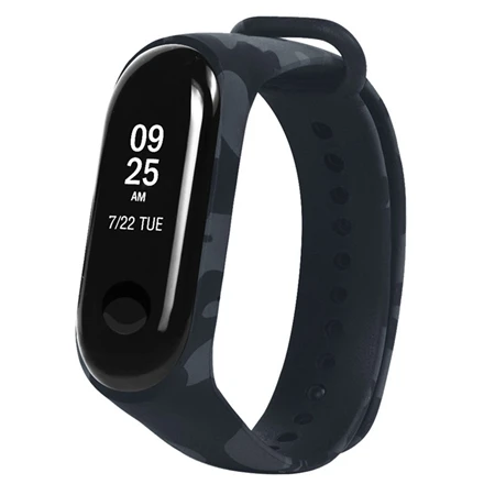Camouflage Gray Ремешок для xiaomi mi Band 4, камуфляжный силиконовый ремешок на запястье, сменный ремешок для xiaomi mi band 3/4, умный браслет, браслет с принтом - Цвет: Camouflage Gray