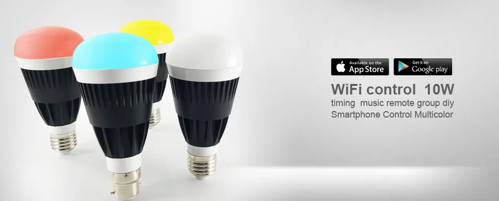 Светодиодная смарт-лампа 10 Вт RGB E27 для IOS и Android | Лампы освещение
