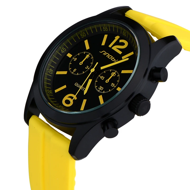 Часы наручные SINOBI Мужские кварцевые брендовые Роскошные водонепроницаемые