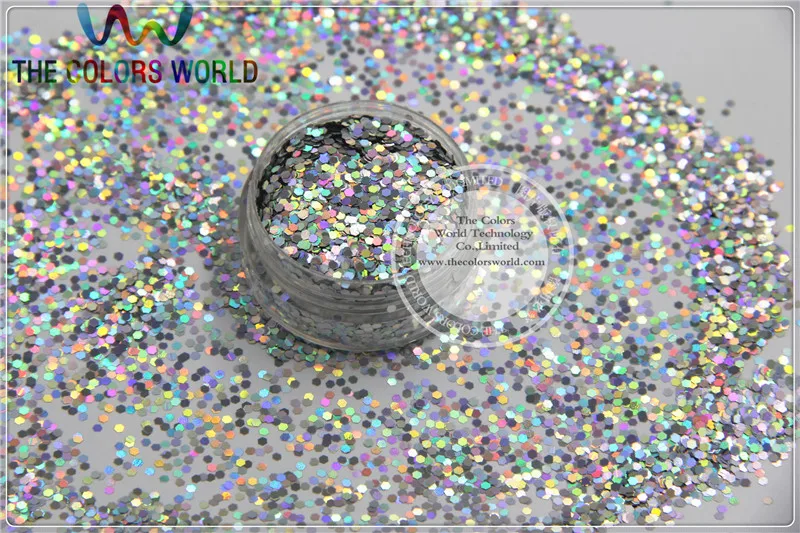 Лазерный блестящий порошок серебряного цвета 1 5 мм голографический блеск для