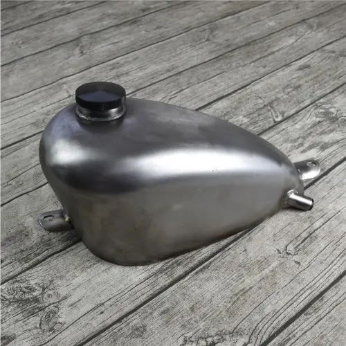 tank with black cap Выпуклая дыра Harley стиль ретро мотоцикл эмбрион топливный бак с крышкой Чоппер поплавок - Цвет: tank with black cap