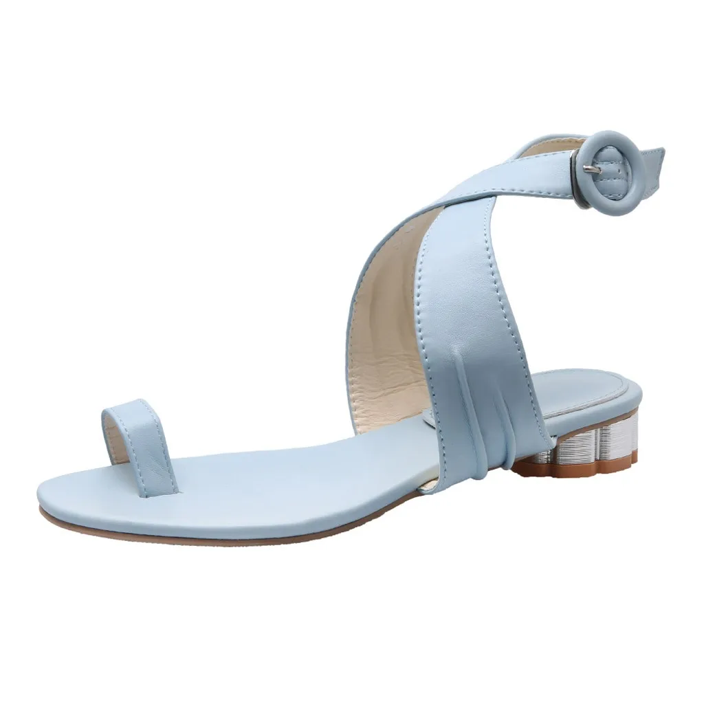 Женские сандалии на квадратном каблуке с ремешком пятке и перекрестной